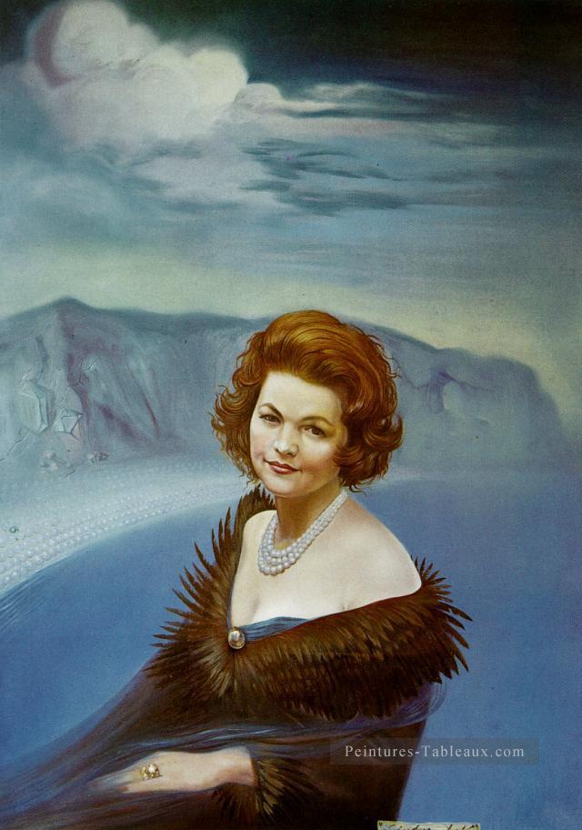 Portrait de Mme Ruth Daponte 1965 surréalisme Peintures à l'huile